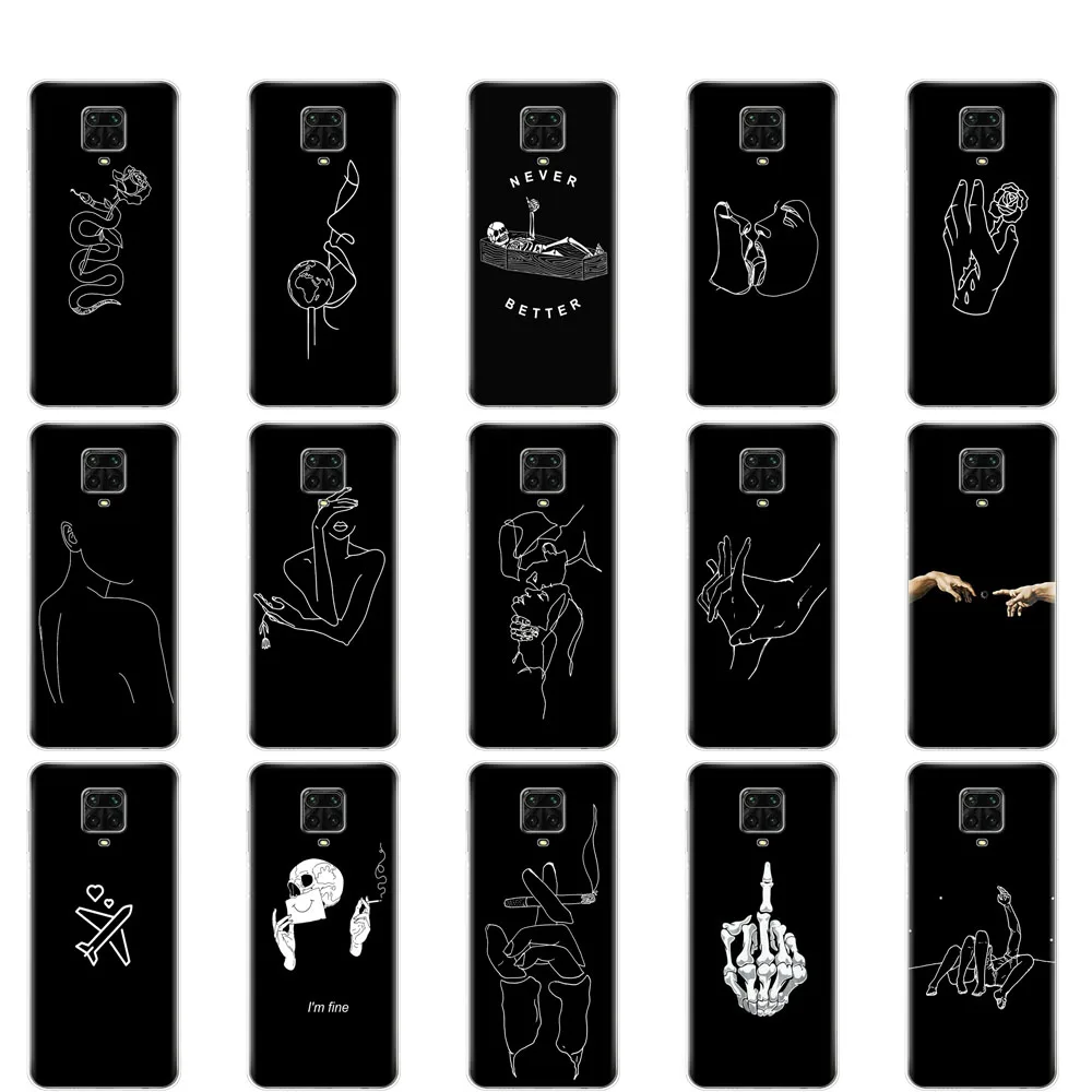 

Silicon Case For Xiaomi Redmi Note 9S Painting Soft TPU Back Phone Cover For Redmi Note9S Fundas 6.67" Protective Coque Bumper