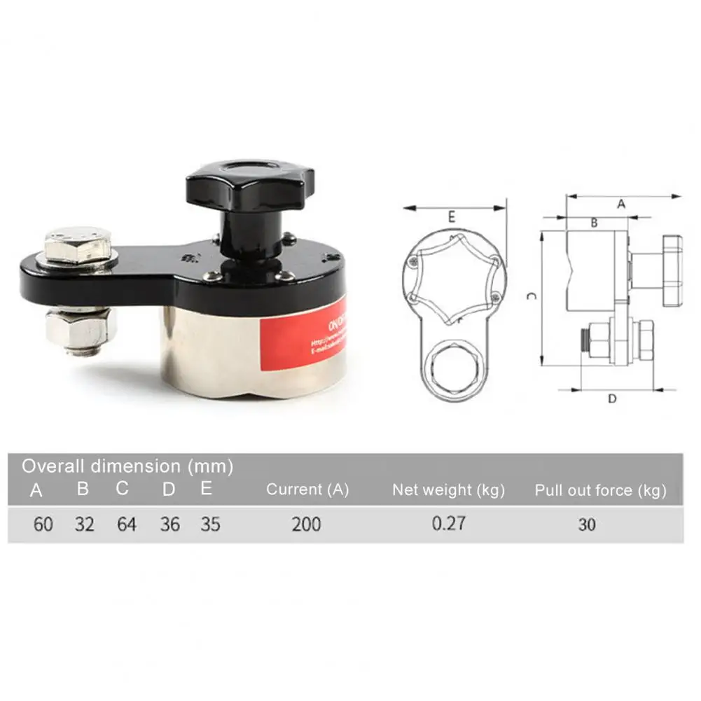 

HOT SALES !!! MWGC1-200 Magnetic Welding Ground Clamp Switchable Magnet Welding Holder Tool