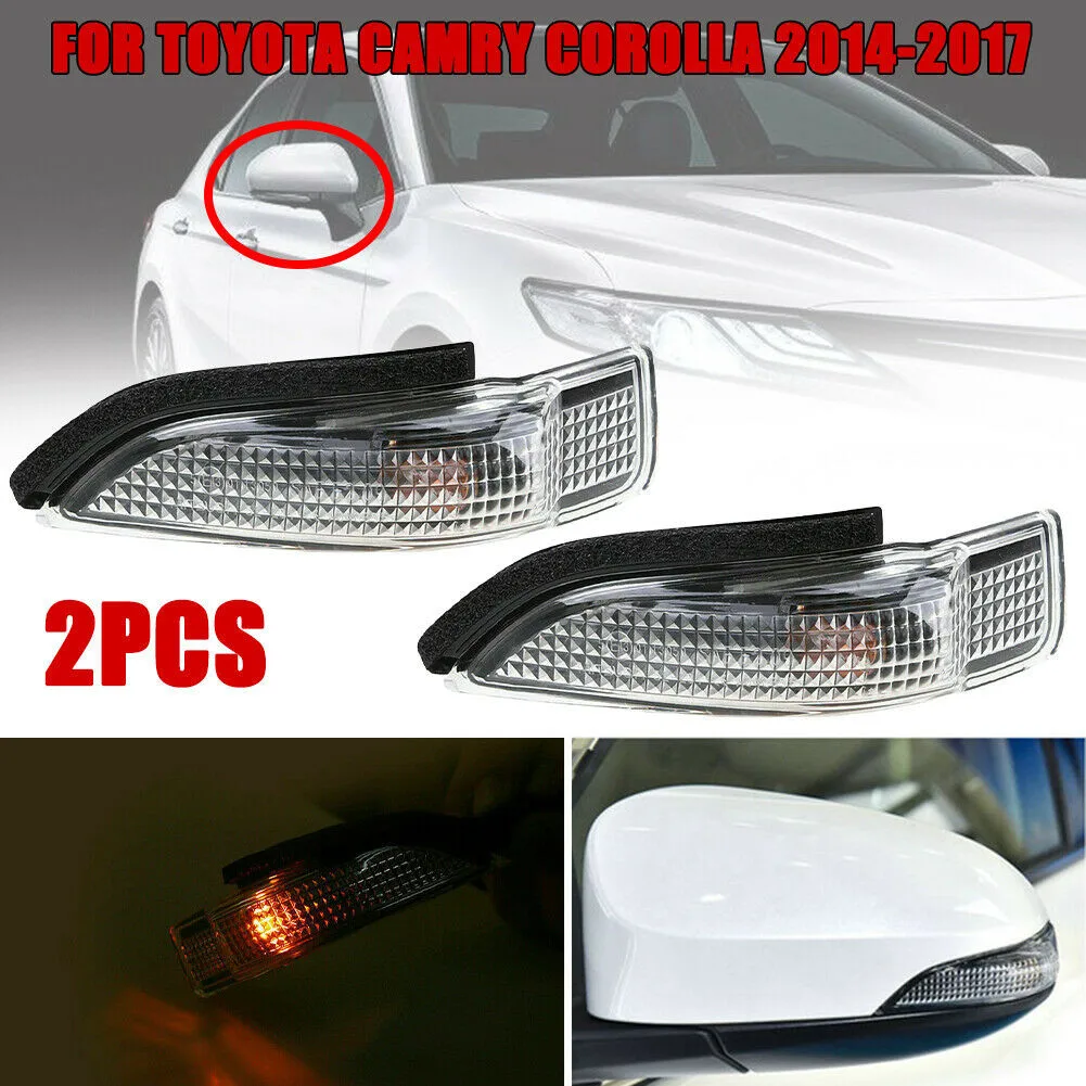

Side Rear View Mirror Turn Signal Signal Turn 2Pcs/Set Car For Toyota Camry Corolla 2014-18 Lamps Mirror .Practical