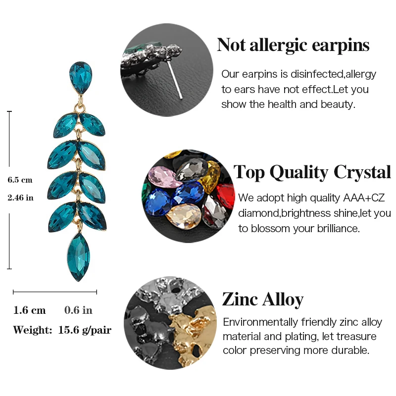 VEYO Ethnic Tassel Crystal Drop Earrings Fashion Willow Branch Shape Luxury Dangle For Women New Jewelry | Украшения и аксессуары