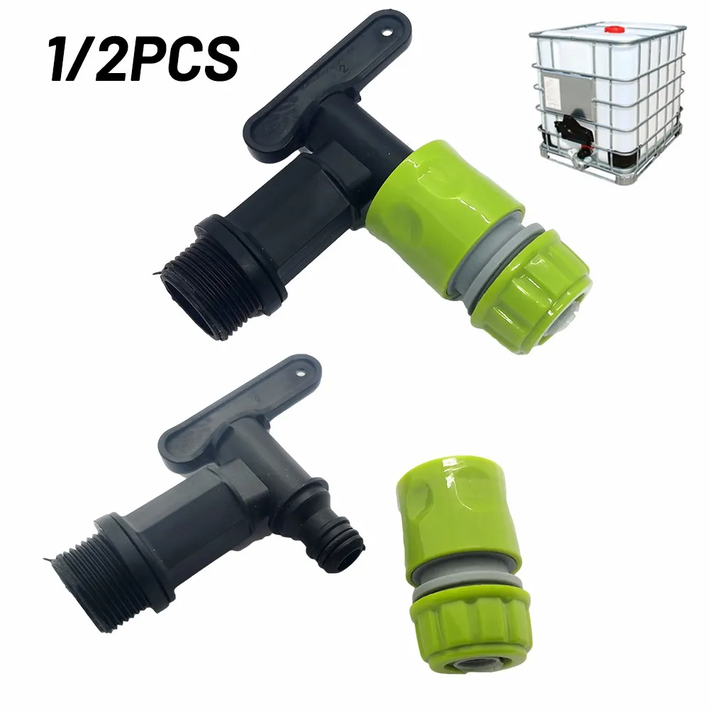 

3/4 Inch+ 1/2\" Female Hose Connector 2*IBC Tank Adapters+2*connector Connection Adapter