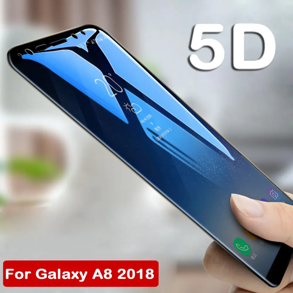 Защитное стекло для экрана samsung Galaxy A8 A6 Plus 2018 J2 Pro J6 J7 Prime2 Duo C8 5D glass es|Защитные стёкла