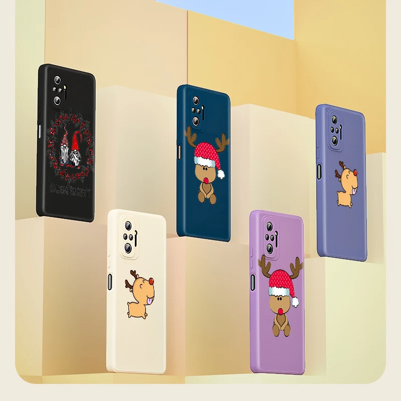

Cartoon Cute Fawn For Xiaomi Redmi 10X 9T 9C NFC 9A 8A 8 7 K40 Gaming Pro K30S Liquid Silicone Soft Cover Phone Case