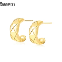 qeenkiss%c2%a0eg6168 fine%c2%a0jewelry%c2%a0wholesale%c2%a0fashion%c2%a0woman%c2%a0girl%c2%a0birthday%c2%a0wedding%c2%a0gift rhombus round18kt gold white gold stud earrings