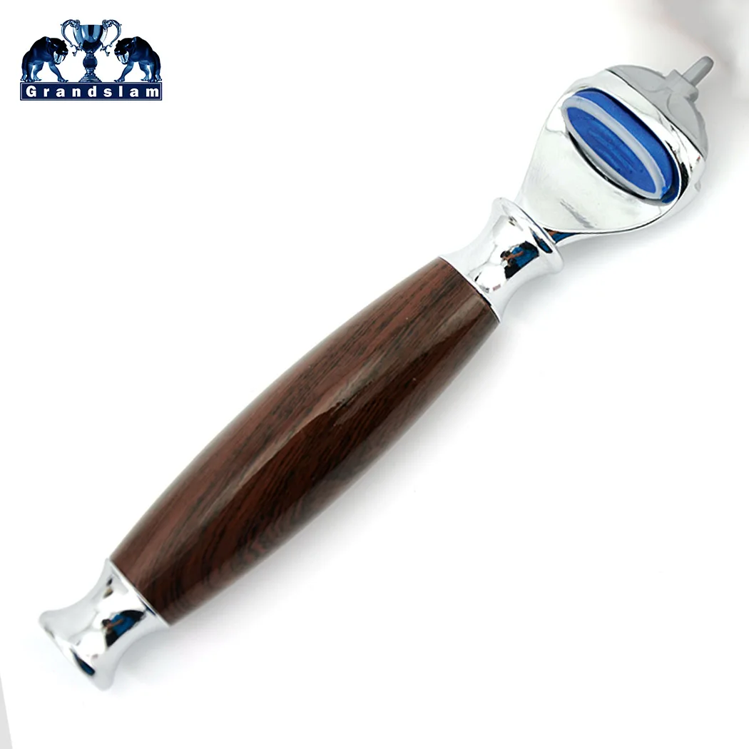 Only Alloy Handle Grandslm человек ручная головка для бритвенного станка Заправка картриджей 5 Слои Лезвия Бритвы Держатель головки разъема лучший подарок для Него - Цвет: Only Alloy Handle
