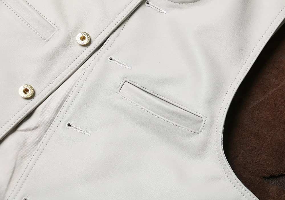 Винтажный Японский кожаный жилет мужской повседневный Джентльменский из