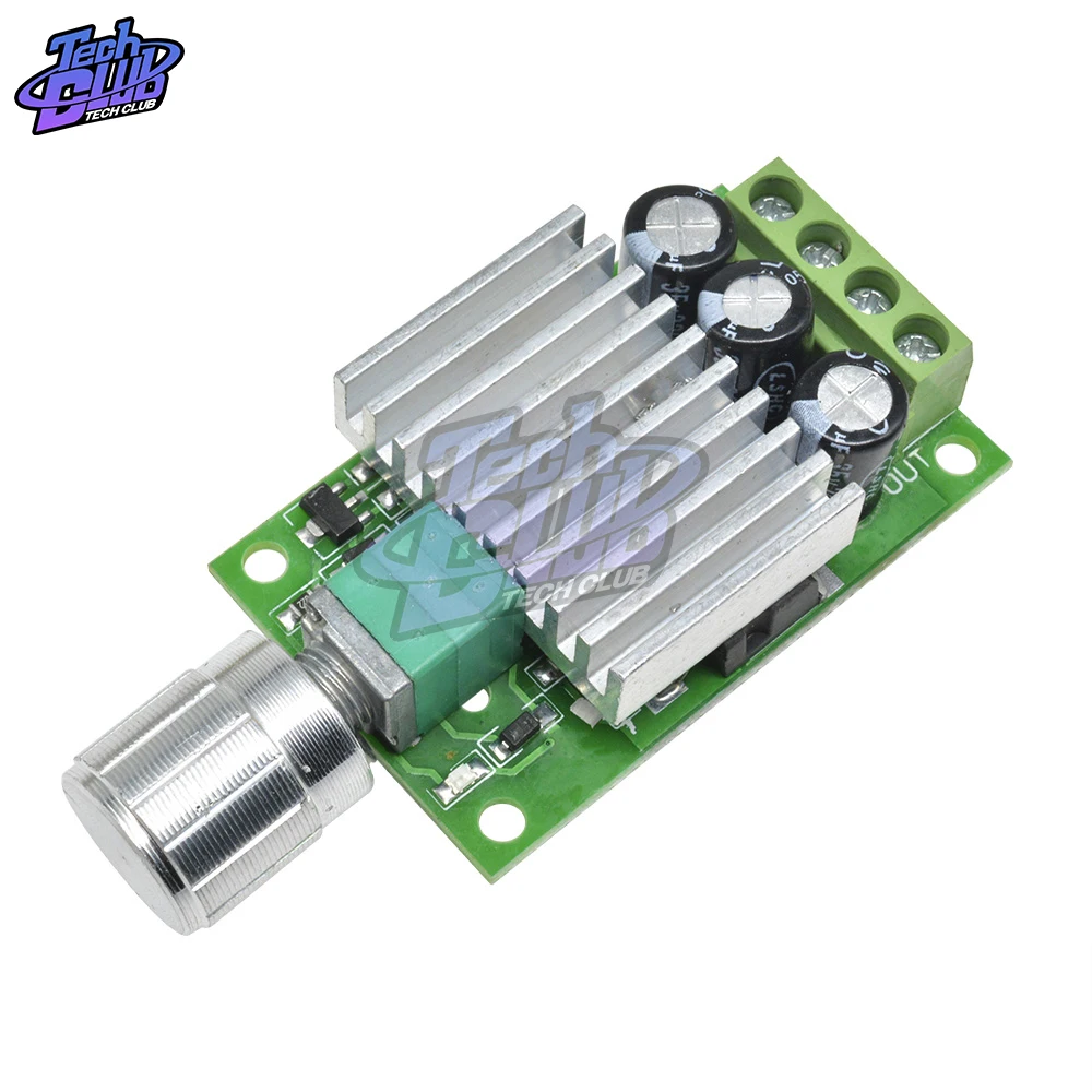 ШИМ-контроллер скорости двигателя постоянного тока 10 а 12 в-30 в В 24 регулируемый