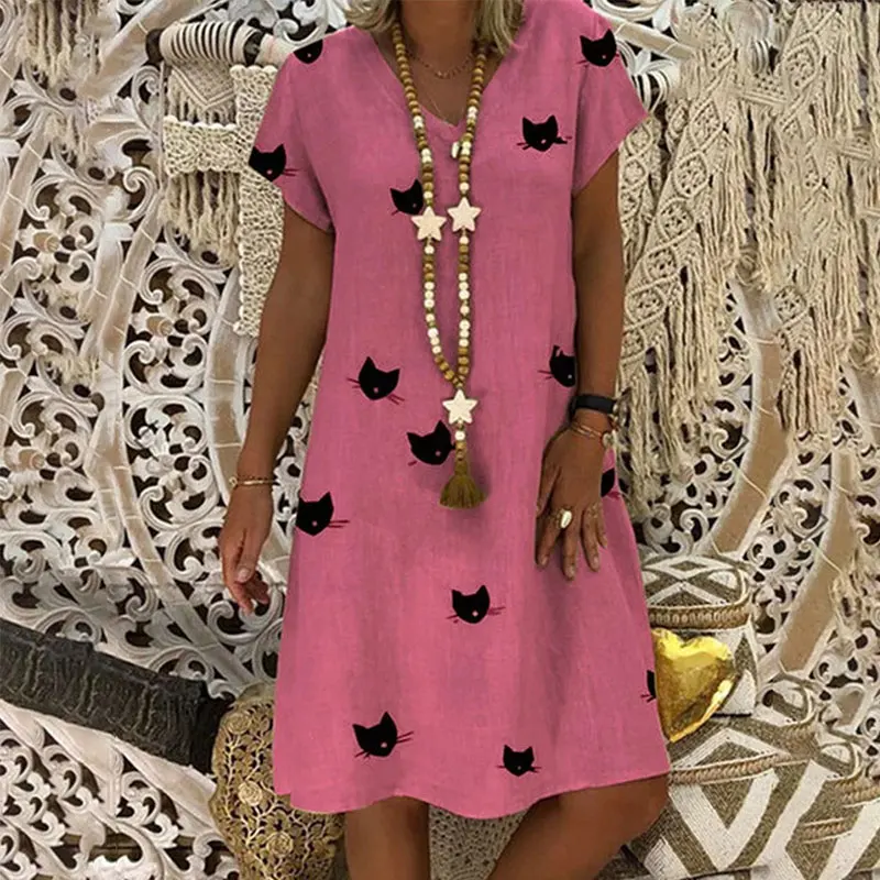 Летние платья Robe Femme Ete пляжные хиппи бохо размера плюс платья для женщин 4xl 5xl линия Sukienka льняная одежда из хлопка