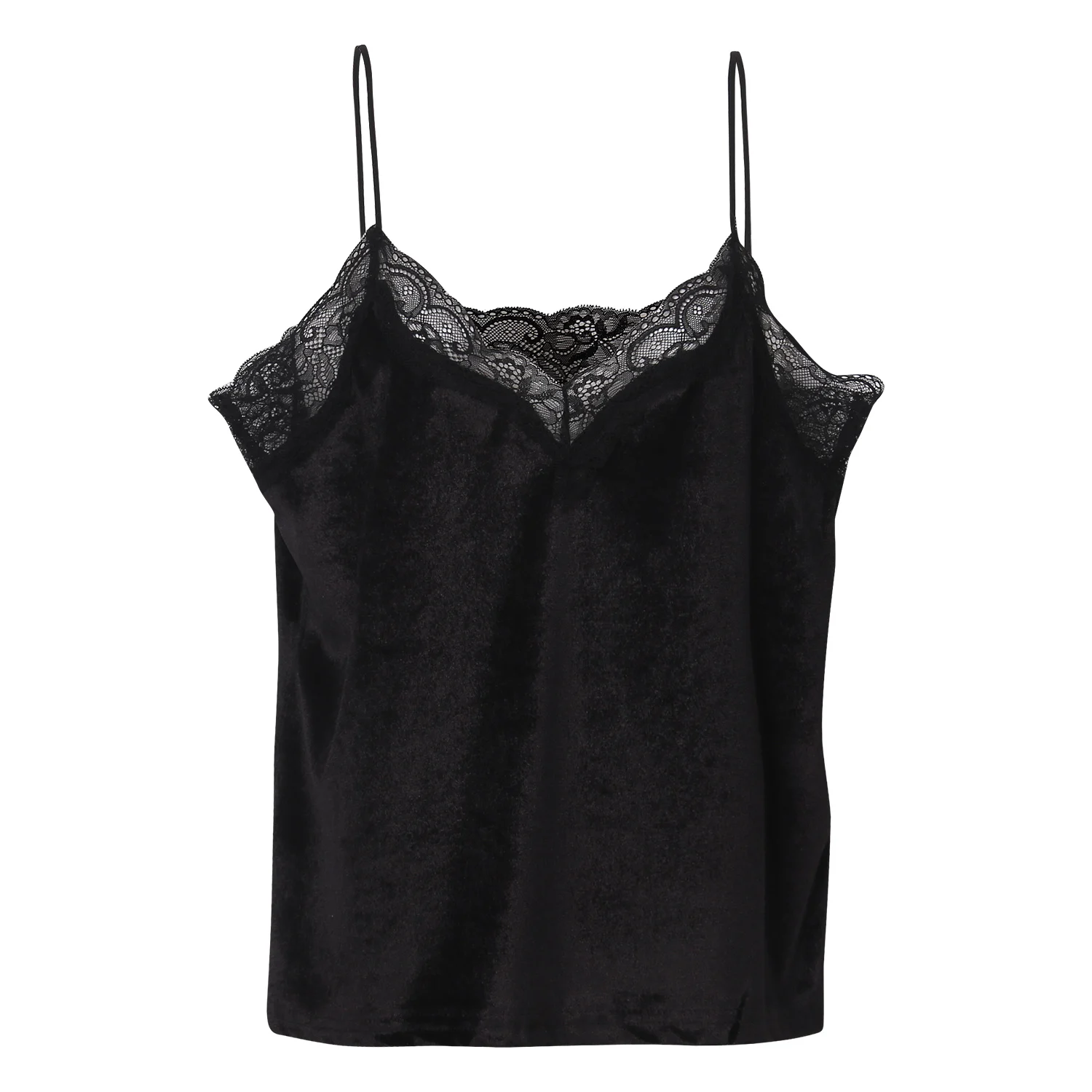 

Stylish Women clothes Velvet gothic V-neck pullover crop top Lace Geometry Sleeveless casual womens harajuku tank tops cotton