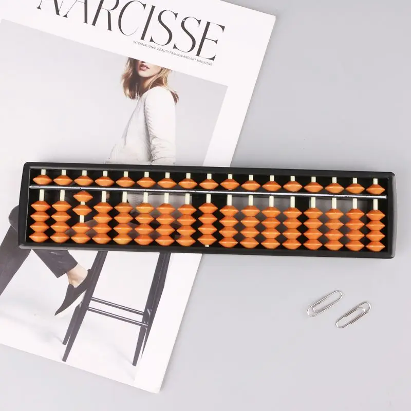 

W3JD 17 Digit Rods Standard Abacus Soroban Chinese Japanese Calculator Counting Tool Mathematics Beginners
