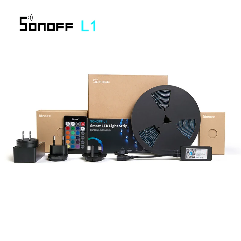 Sonoff L1 2 м/5 м светодиодный WIFI светильник полоса диммер дистанционное управление