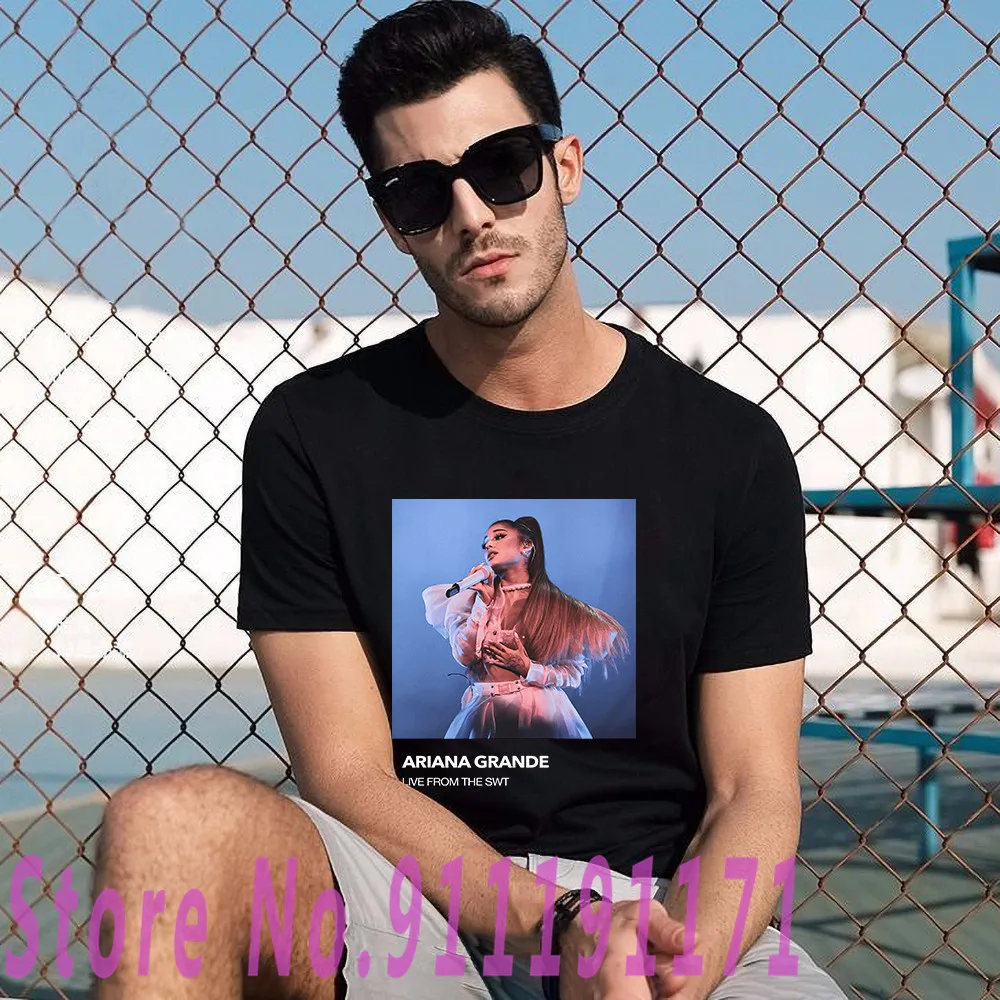 

Black Ariana Grande Positions t shirt Unisex Harajuku Sexy Sweetener Tshirt Cute Angel graphic 100% Cotton Pluse Size Female/Man