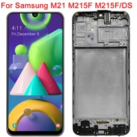 original m215f lcd for samsung galaxy m21 2020 m215fds display with frame 6 4 m21 sm m215 lcd touch screen panel assembly