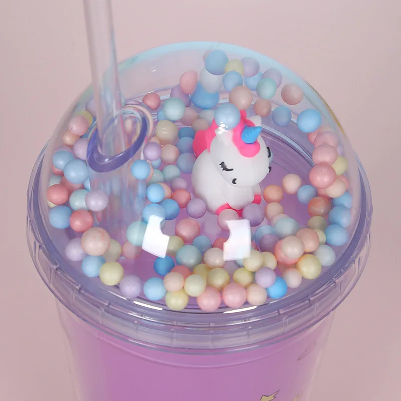 Радужная чашка для воды с единорогом милая креативная летняя дробленного льда