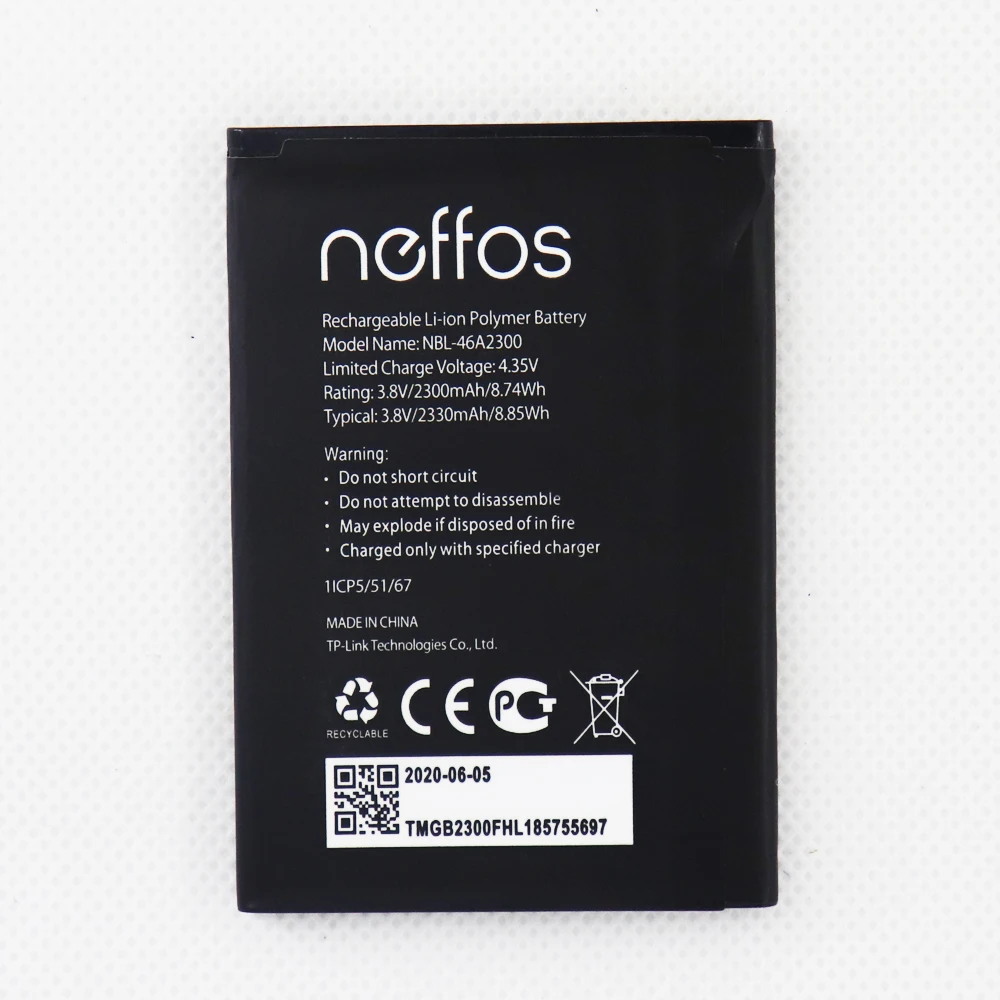 

Оригинальный аккумулятор для Neffos C7A TP705A TP705C 2330 мАч NBL-46A2300