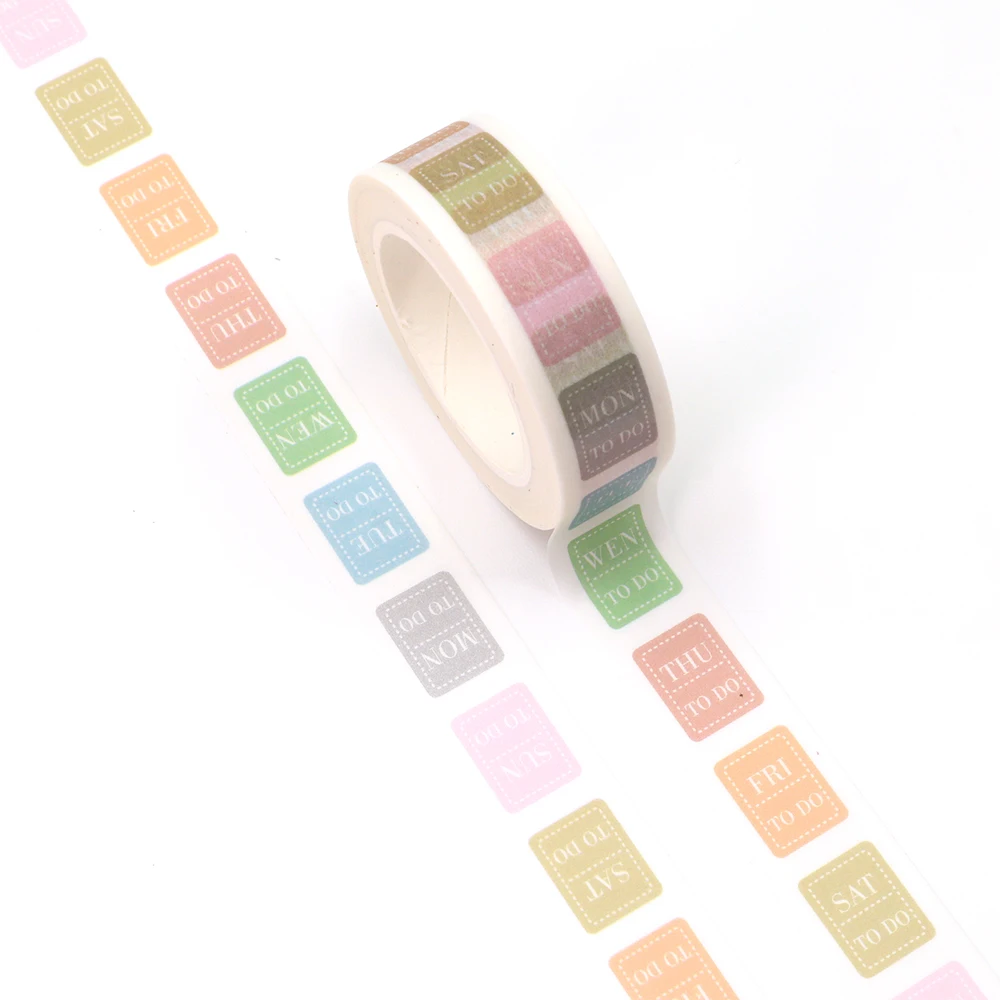 

NEW 10pcs/Lot Decorative Week Note TO DO Washi Tapes Japanese Paper DIY Bullet Journal Adhesive Masking Tape Cute Stationery