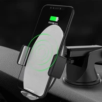 new qi wireless charger car mount for iphone samsung huawei car phone holder intelligent infrared fast wireless charging charger