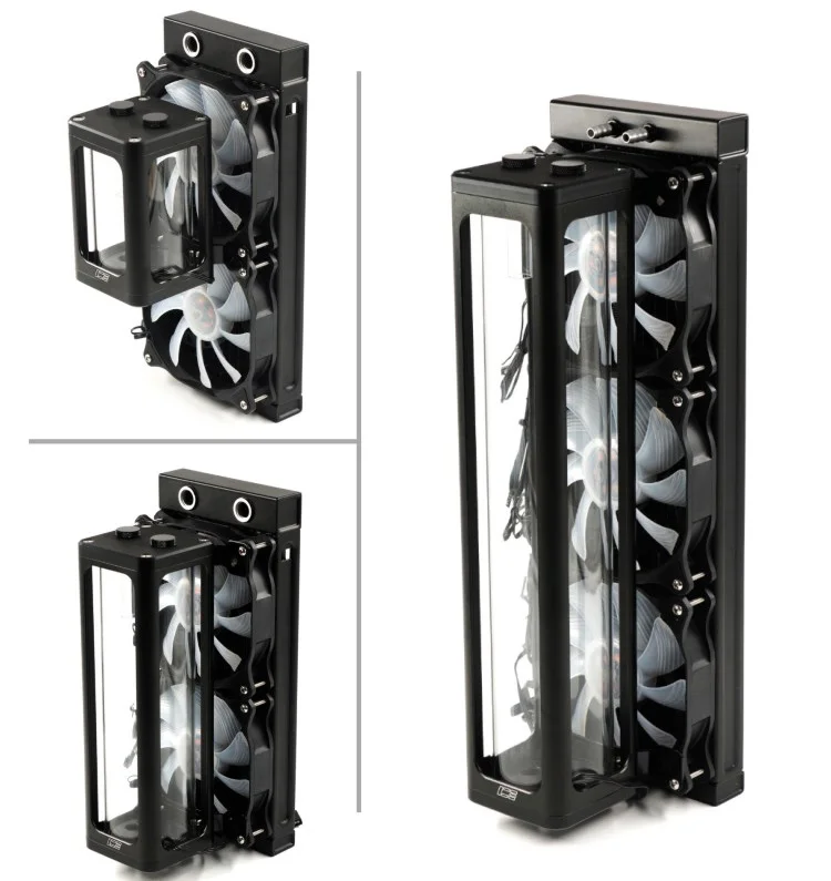 IceManCooler ICE-RX7 240 мм стеклянный резервуар для воды комбо 5В 3PIN ARGB светильник