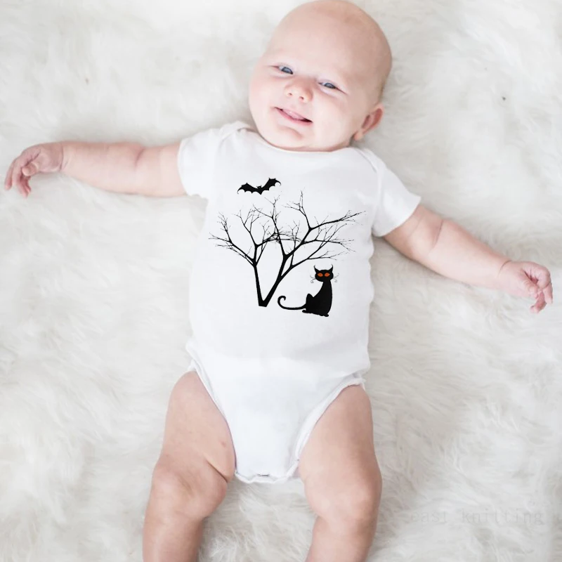 Хэллоуин сдельник для ребенка боди новорожденных мальчиков и девочек