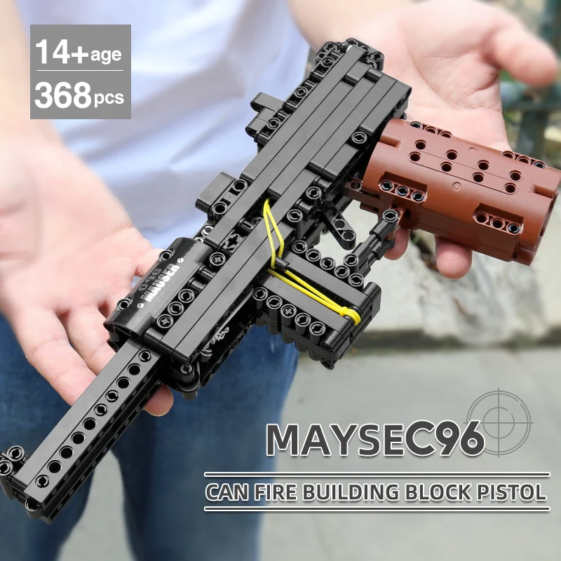 

Конструктор MOC C96 для детей, модульная модель пистолета, строительные блоки, детский подарок на Рождество