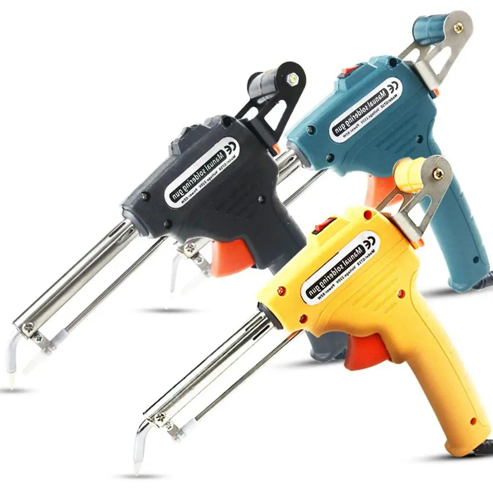 

3 colors 110V/220V Soldering Tools Exquisitely Designed Durable Manual Solder Gun Internal External Heating Soldering Iron Kit