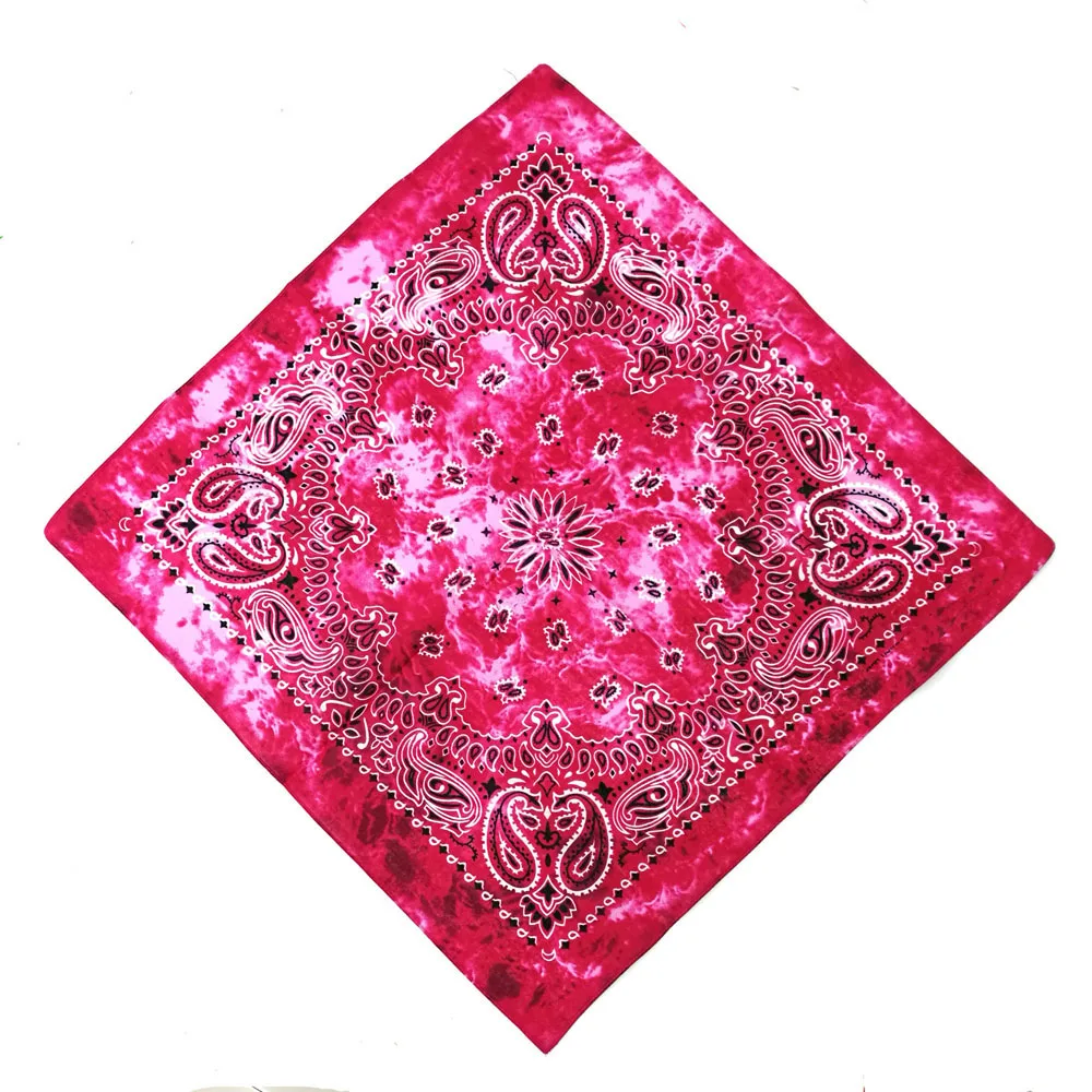 Уличная спортивная бандана в стиле хип-хоп квадратный шарф 55 см * черная красная