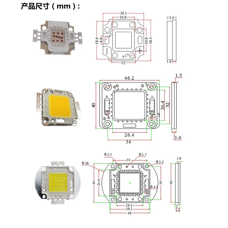 Светодиодный чип 100 Вт SMD COB светильник синий 450-460nm DC 30-34V для излучатель диодные