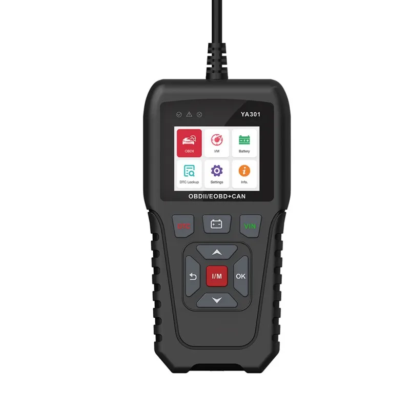 

1 шт. сканер кодов OBDII YA301 поддержка проверки батареи PK OBD2 KW680 AL319 функция диагностического инструмента бесплатное обновление
