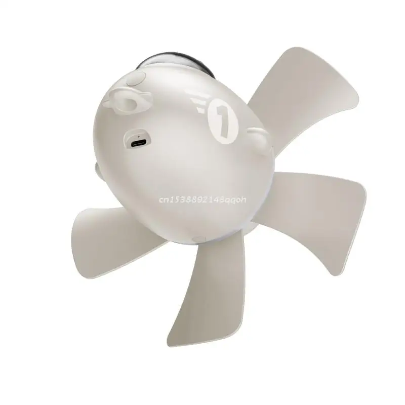 

77JC USB 8000mAh Battery Powered Ceiling Fan Smart App Control Timer LED Lamp 4 Speed Fan for Outdoor Bed School Dormitory