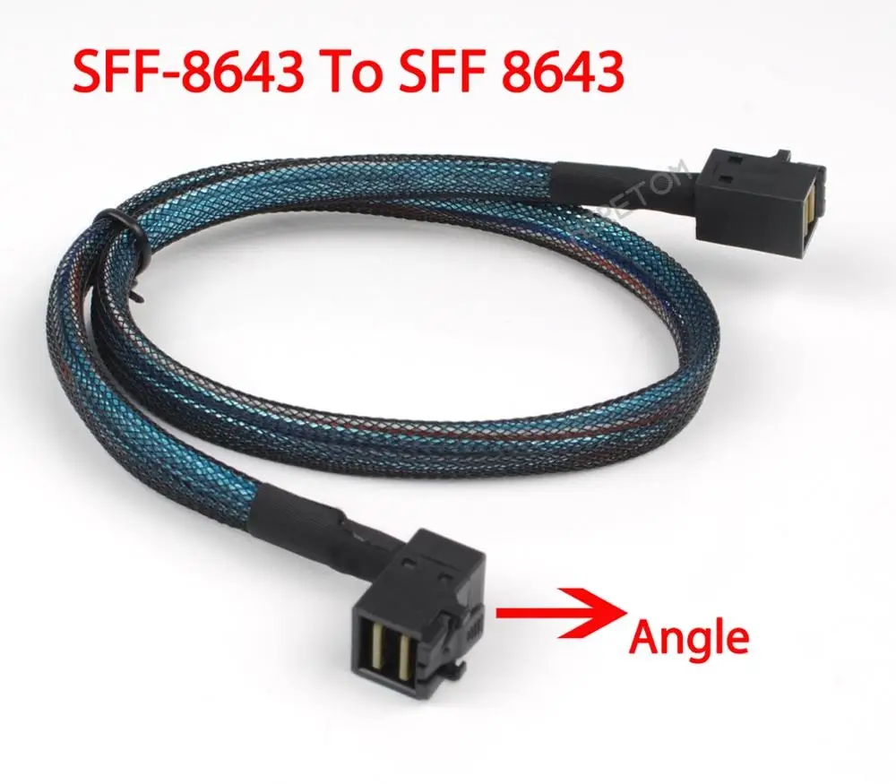 Прямоугольный мини-конвертер SAS SFF-8643 для SFF 8643 12 Гбит/с HD MINI-SAS 50 см | Компьютеры и