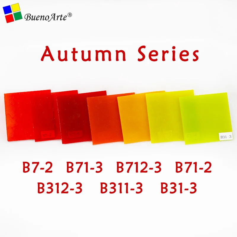Autumn Series COE 85 плавкая стеклянная упаковка Fusing стекло разные прозрачные цвета кустарное производство - Цвет: Autumn Series