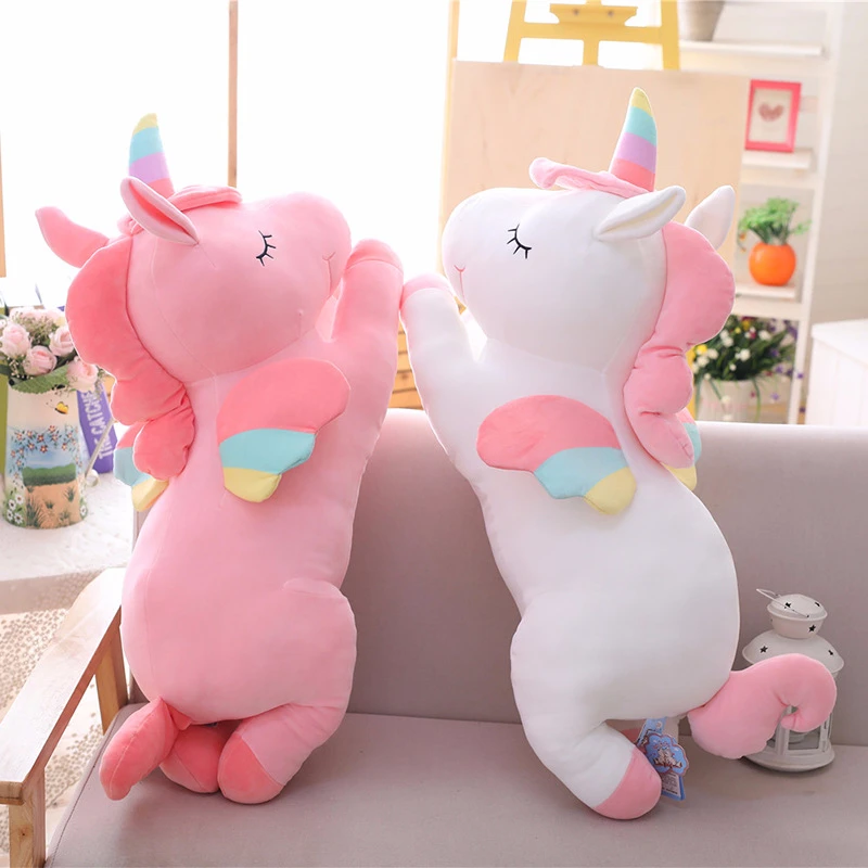 Супер большой 50 80 см Единорог Мягкие игрушки животные куклы плюшевая игрушка