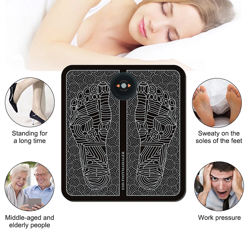 EMS Электрический массажер для ступней Массажный коврик здравоохранения