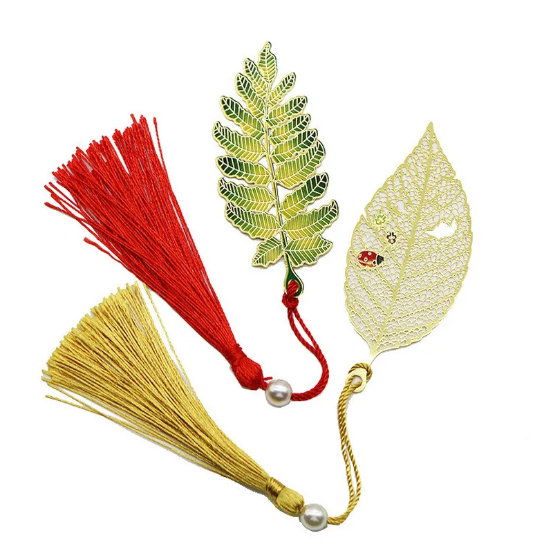 1 шт. креативная металлическая Закладка для книги листья в китайском стиле