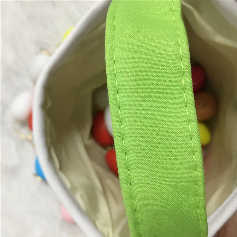 Cesta de conejo de pascua con lentejuelas, bolsa bonita para ni&ntilde;os, regalo de dulces, decoraci&oacute;n de fiesta de Pascua, 30 unids/lote, env&iacute;o directo-2