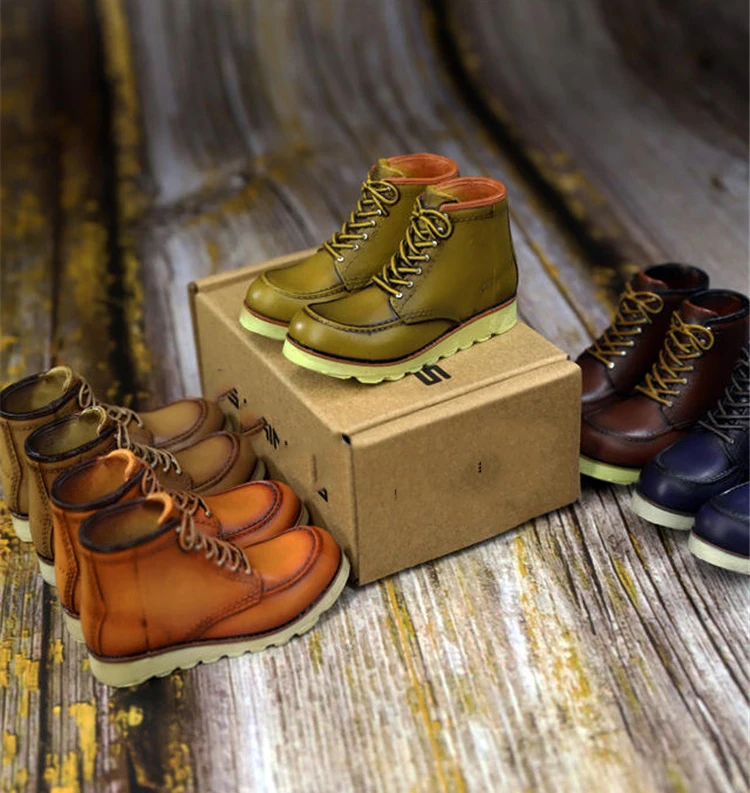 Модель мужской локомотивной обуви SK005 в стиле ретро с высоким верхом модель