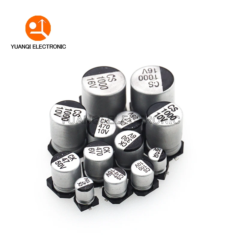 10 шт. SMD Алюминий электролитический конденсатор с алюминиевой крышкой 6 3 V 10V 16V