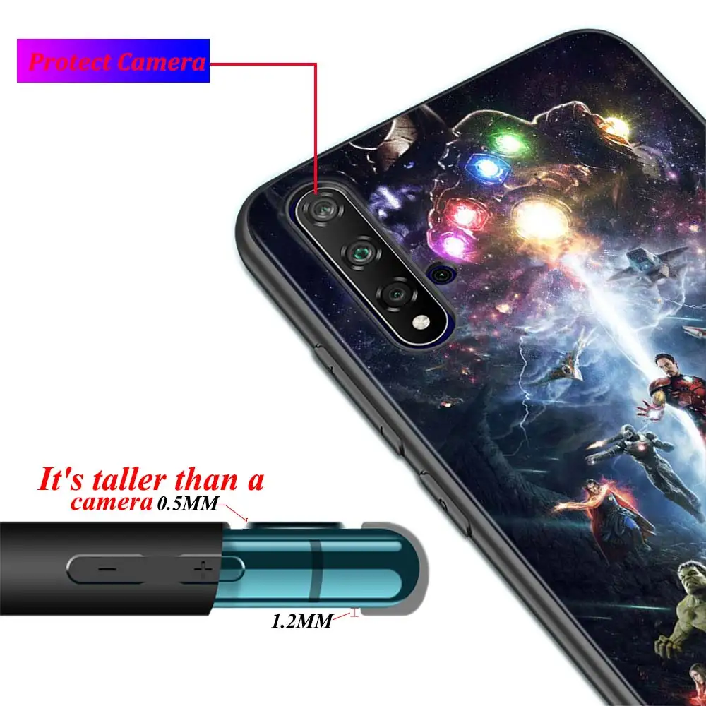 Черный чехол Мстители Железный человек Капитан Америка для huawei Nova 5 3i P Smart Z Plus P30 P20 Pro P10 P9 Lite чехол для телефона