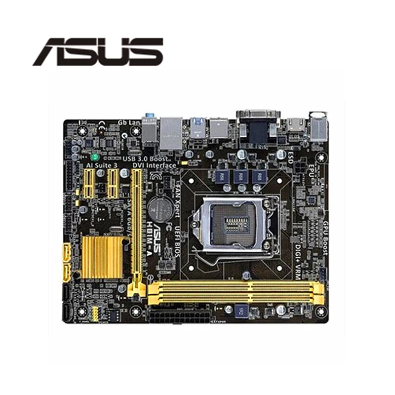 Для Asus H81M A материнская плата H81 LGA 1150 LGA1150 для Core i7 i5 i3 DDR3 SATA3 USB3.0 Оригинал