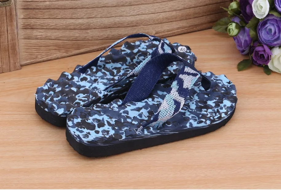 Beach Flip Flops Fashion Camouflage Water Shoes Women Summer Slippers Shoe Unisex Lovers Couples Outside Sandals Pantufas