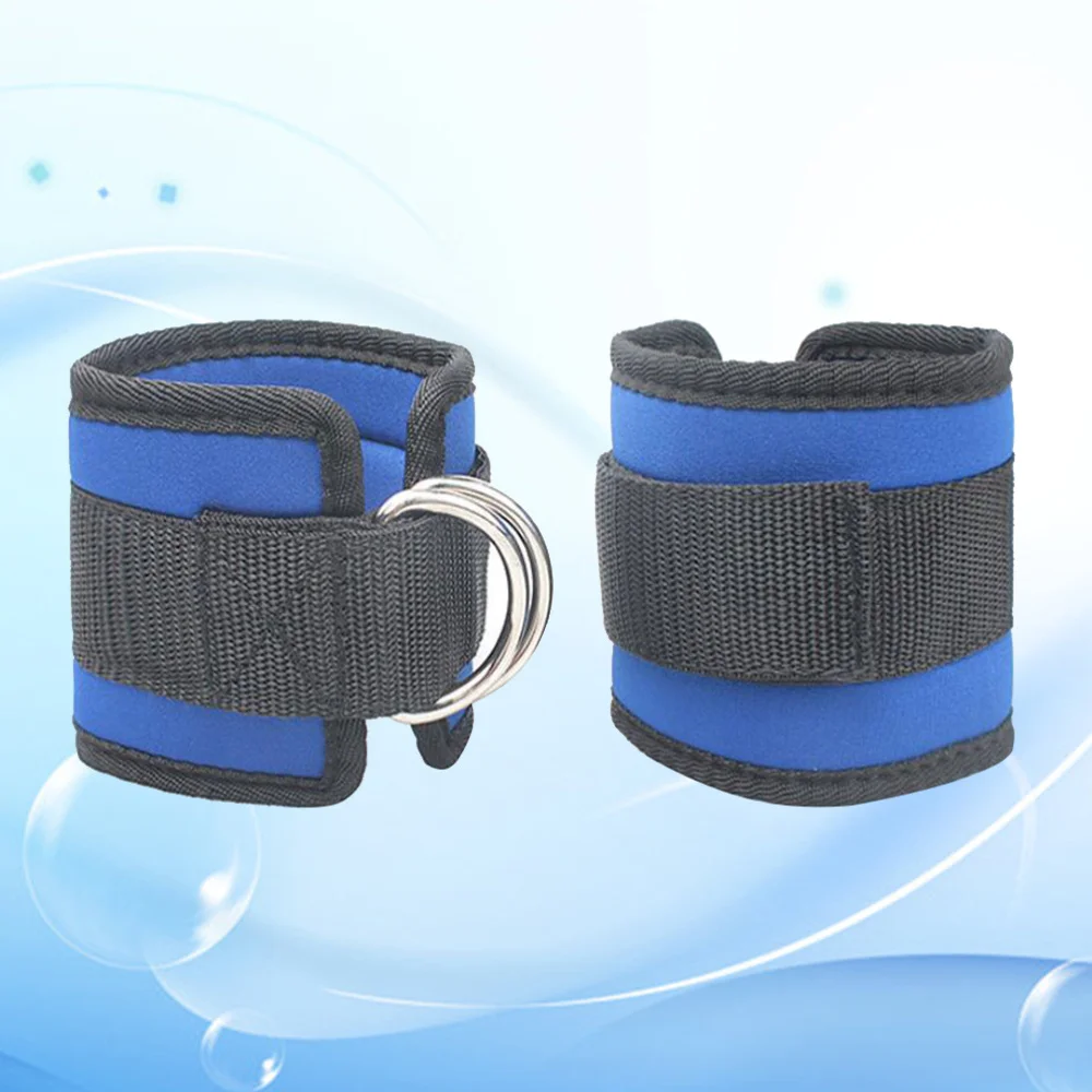 

2pcs Sport Ankle Straps D-ring Ankle Calfs Band for Gym Workouts Machines Leg Exercises (Black)