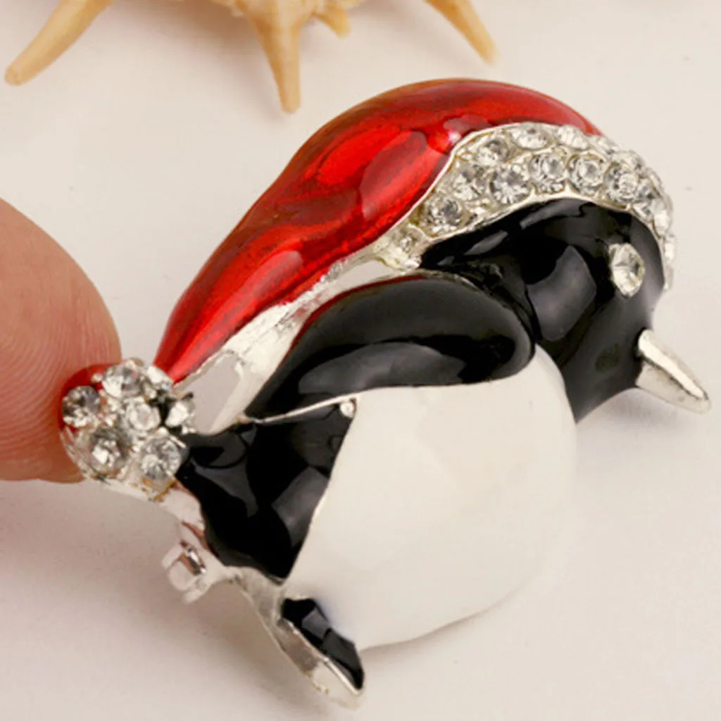 Изящная брошь в форме пингвина элегантная булавка Премиум Качества новый