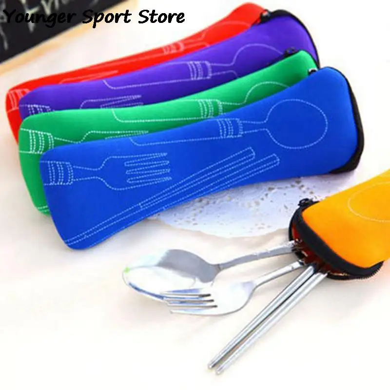 

Portable Dinnerware Storage Bag Dishes Knife Fork Chopsticks Bag For Outdoor Camping Hiking Travel Cutlery Bag Storage Supplies