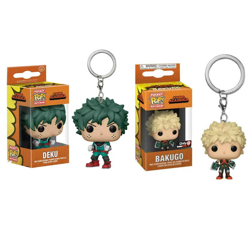 Funko POP Pocket My Hero Academy брелок Деку и бакуго Фигурки игрушки