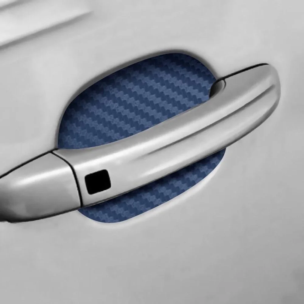 

1 set Film Sticker Bright Carbon Fibre Universal Anti-fouling Door Handle