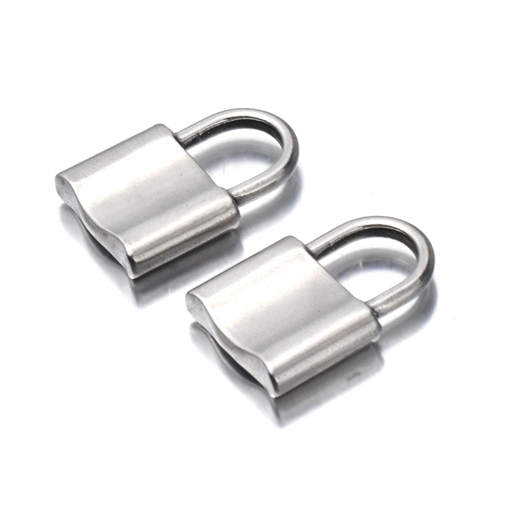

5pcs/lot Stainless Steel Solid Lock Necklace Pendant PadLock Charms Handcrafted Accessories DIY Jewelry Making Findings