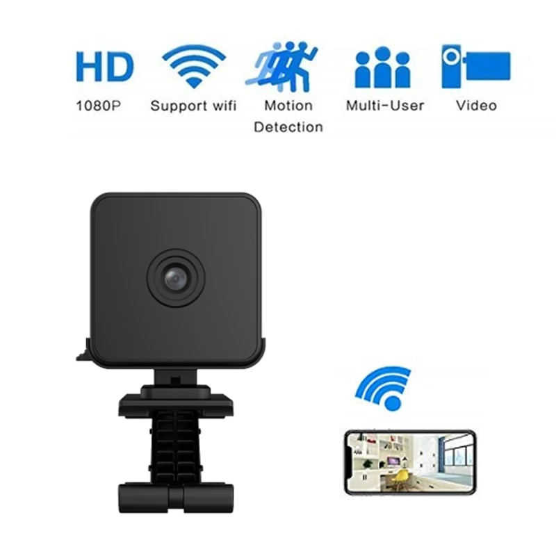 Миниатюрная Wi Fi IP камера с поддержкой HD1080P беспроводная домашняя видеокамера