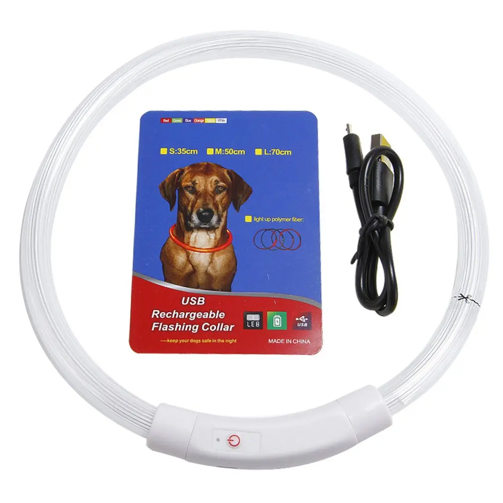 

LED Pet Collar USB Charging Illuminated Safety Dog Collar Light Bright And High-visibility Illuminated Collar