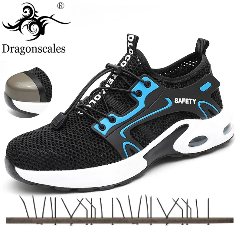 Мужские защитные туфли со стальным носком нескользящие дышащие удобные рабочие