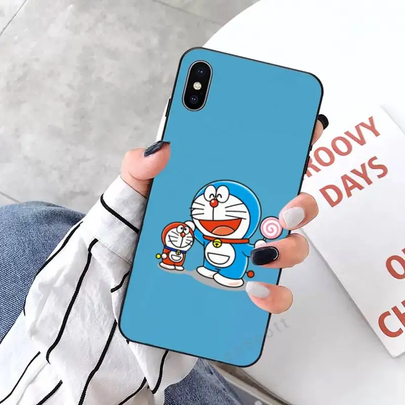 

Cute Cartoon Doraemon Robot cat Phone Cases for iPhone 11 12 mini pro XS MAX 8 7 6 6S Plus X 5S SE 2020 XR